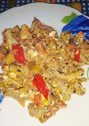 Una foto de Chop suey de ciervo