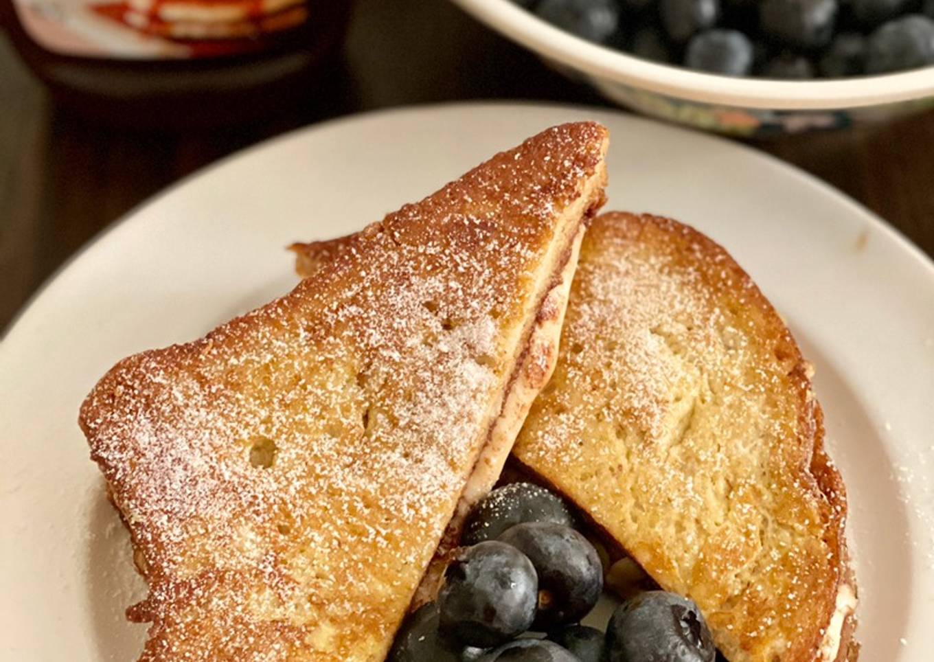 French toast with Choco cheese (Gluten free & Keto) 🍞🧀🍫