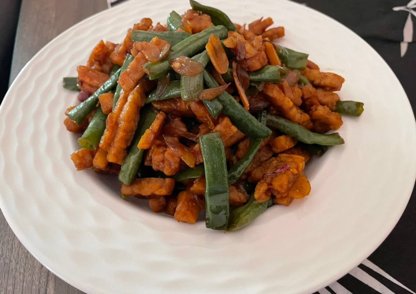 Tumis Tempe Kacang Panjang