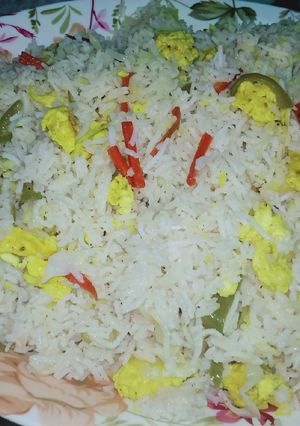 A picture of Egg fried rice 🍚🍚.