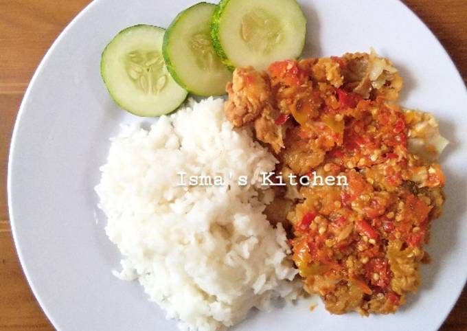 Ayam geprek pedas ala bensu #week13