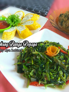 Foto resep Tumis Kangkung Bunga Pepaya
