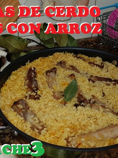 Una foto de Costillas de cerdo ibéricas con arroz
