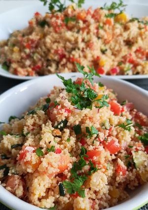 O poză a rețetei Couscous cu legume.