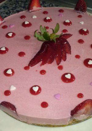 Una foto de Tarta de petit suisses