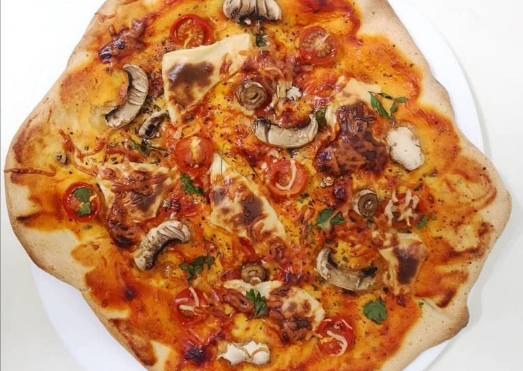 Recipe of Quick Pizza with mushroom