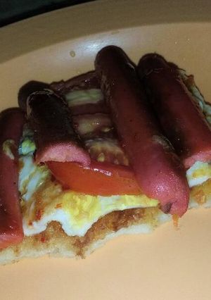 Foto resep Roti bakar sosis-telur