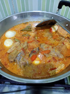 Foto resep Ayam + 3T (Telur, Tahu, Tempe) Kuah Santan Pedas