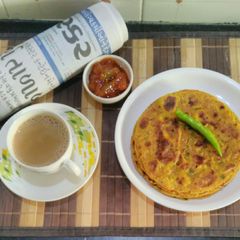 A picture of Leftover Khichdi paratha.