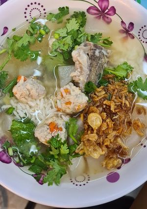 รูปของ ข้าวต้มหมู ไม่ใส่คนอร์ ไม่ใส่ผงชูรส