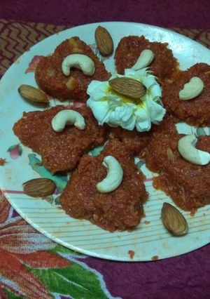 A picture of Gajar barfi.