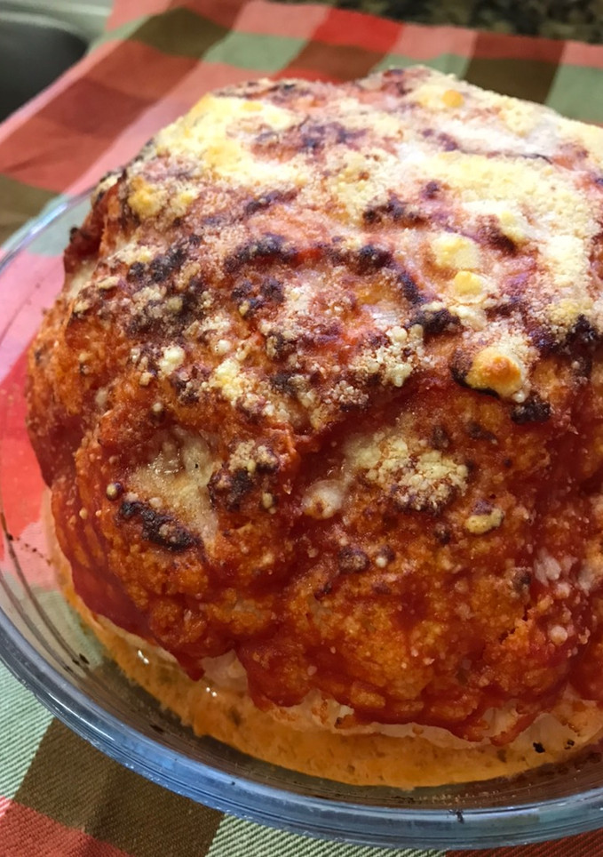 Una foto de Coliflor con tomate gratinada