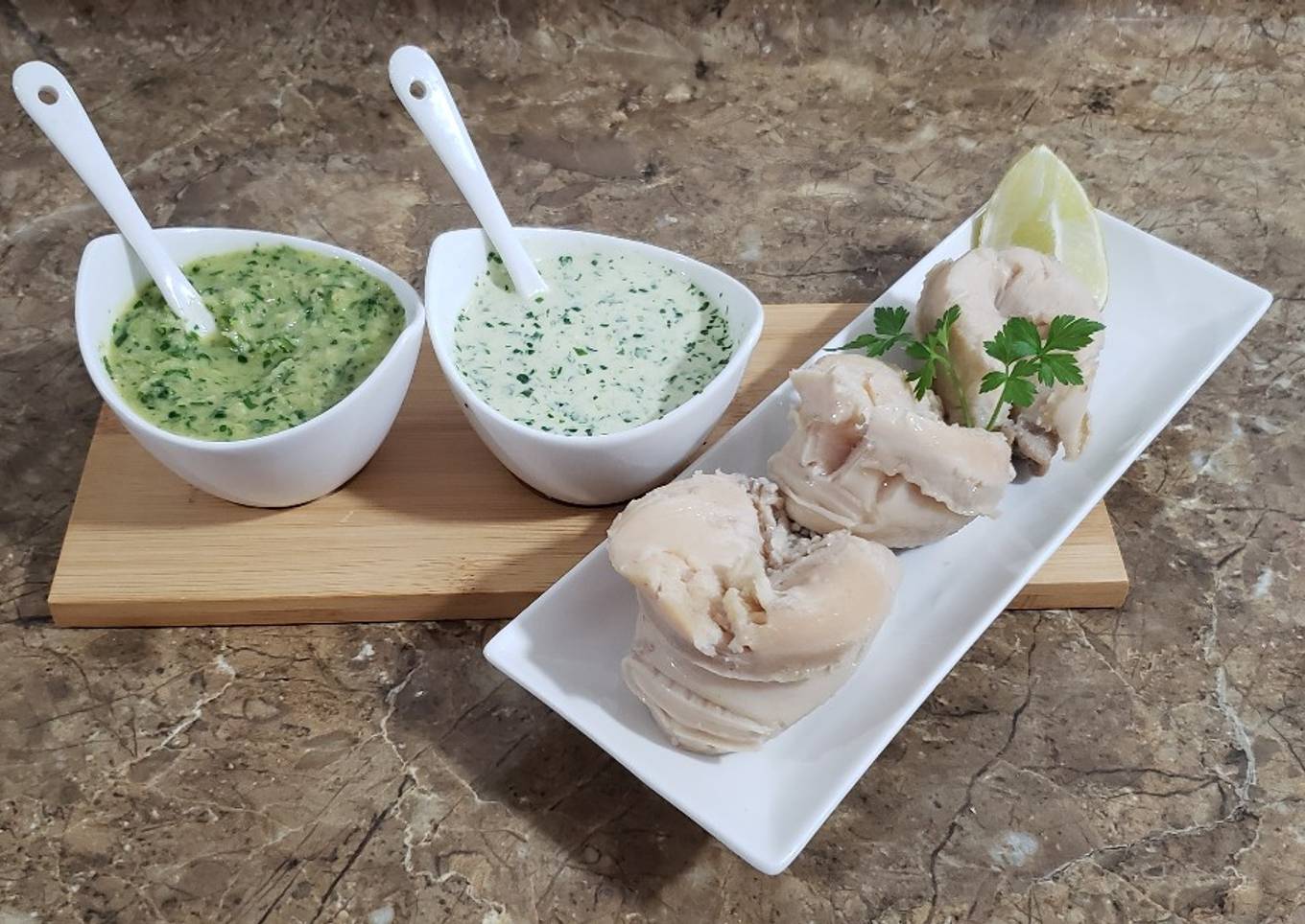 Locos con salsa verde