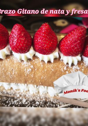 Foto principal de Brazo Gitano de nata y fresas🍓