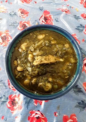 عکسی از دستور قرمه سبزی با فیله مرغ