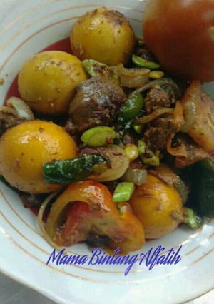 Foto resep Krengsengan pete hati ampela+calon telor