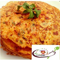 A picture of Scent leaf pan cake.