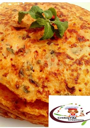 A picture of Scent leaf pan cake.