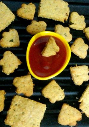 A picture of Oats masala khara cookies.