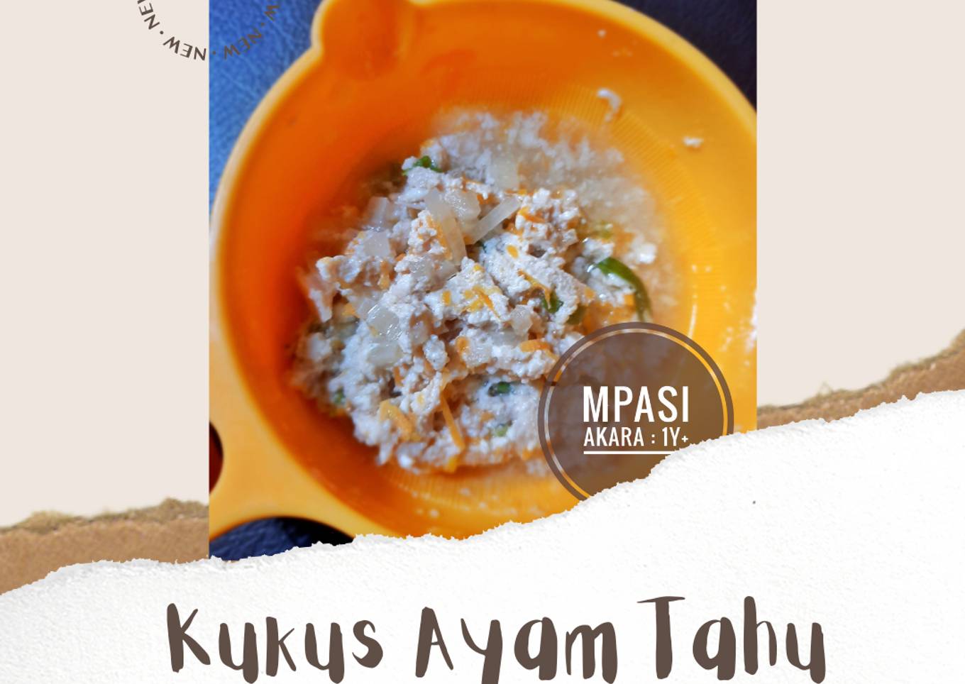 MPASI 1y+ : Kukus Ayam Tahu