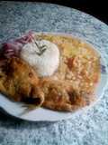 Guiso de trigo con pejerrey