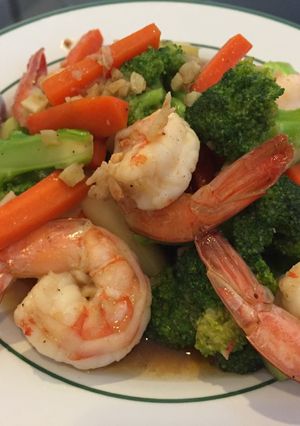 รูปของ บล็อคโคลี่ผัดกุ้ง