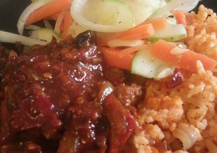 Recipe of Award-winning Tomato rice with chicken and salad