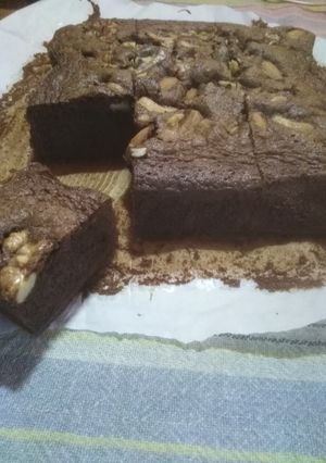 Una foto de Brownie de frutos secos