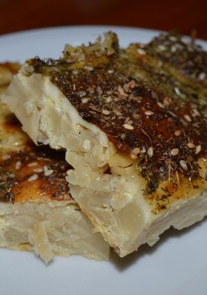 Una foto de Tortilla de coliflor con zaatar