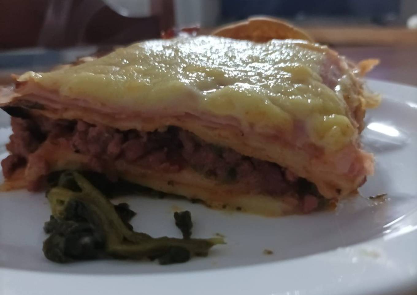 Lasaña de carne y verdura