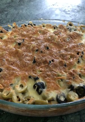 صورة لوصفة بيتزا المكرونه