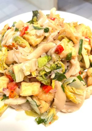 Foto resep Tumis jamur tahu
