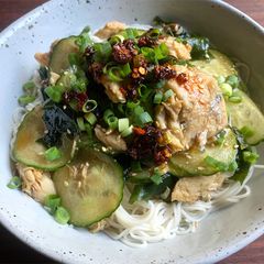 A picture of Canned Mackerel & Cucumber Ponzu Somen.
