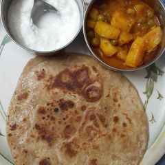 Aloo matar ki sabji A picture of Aloo matar ki sabji.