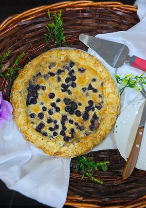 عکسی از دستور گلت چیز کیک بلوبری💙 Blueberry Cheesecake Galette