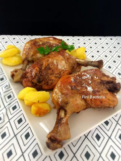 Una foto de Pollo al vino tinto