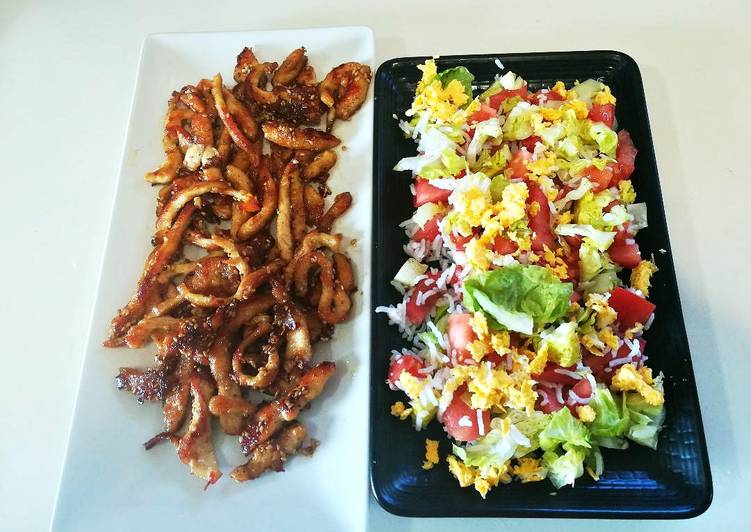 Pechuga de pollo frita al modo chino