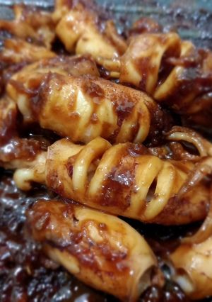 Foto resep 39. Cumi-cumi bakar pedas manis