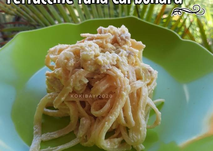 Fettuccine Tuna Carbonara (Tanpa Cream)