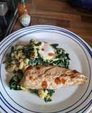 Iranian style eggs with smoked mackerel