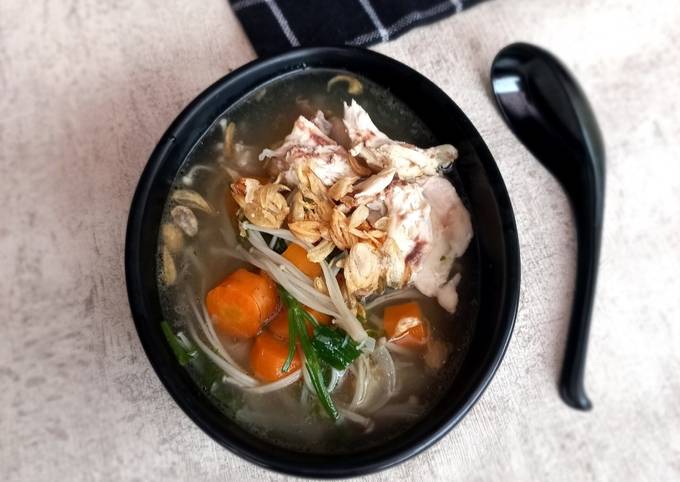 Sup Ayam Jamur Enoki