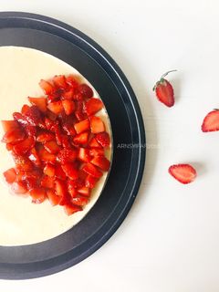 Foto resep Strawberry Cheesecake No-Bake #kamismanis