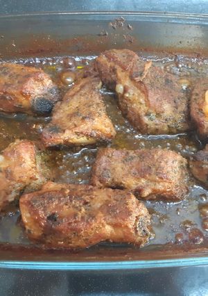 Una foto de Costillas de cerdo al horno