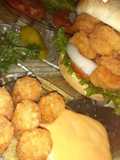 Shrimp po boy burger