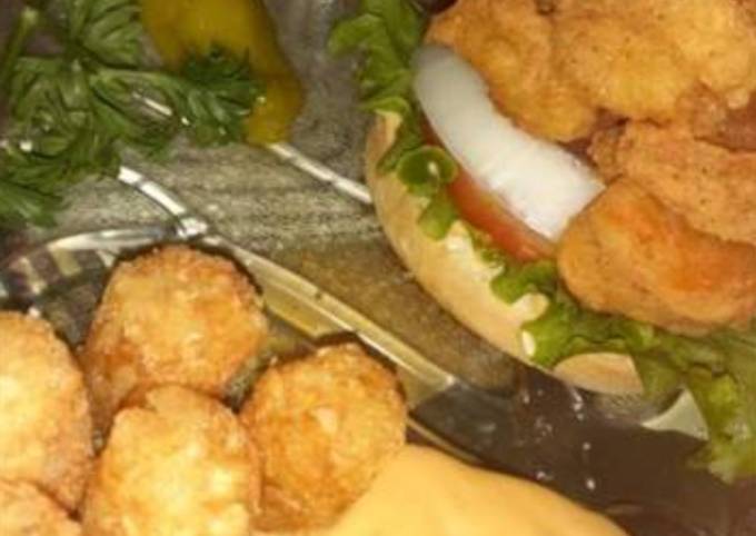 Recipe of Award-winning Shrimp po boy burger