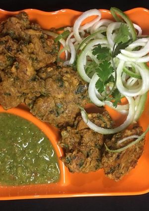 A picture of Mushroom Kabab.