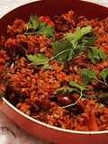 Riz rouge cajun aux haricots rouges