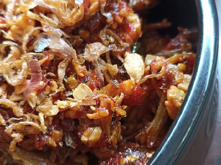 Cara Mudah Membikin Resep Sambal tempe teri pedas yang Bikin Ngiler Anti Ribet, Bisa Manjain Lidah