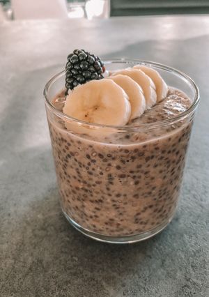 Φωτογραφία της συνταγής Chia pudding με μπανάνα & αμυγδαλοβούτυρο