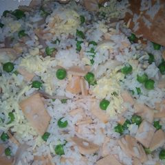 A picture of Simple Fried Rice (with Cheese!).